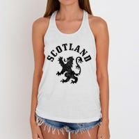 Scotland Vintage Lion Scottish Pride Gift UK Women's Knotted Racerback Tank