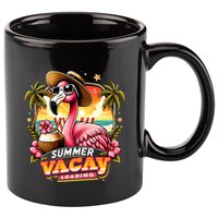 Summer Vacay Loading Hello Summer Cute Flamingo Family Trip Gift 11oz C Handle Ceramic Mug