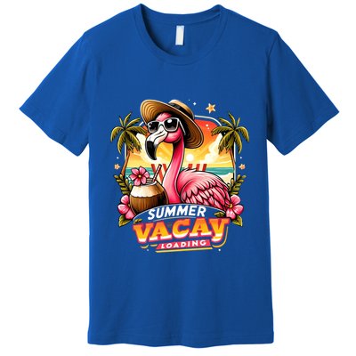Summer Vacay Loading Hello Summer Cute Flamingo Family Trip Gift Premium T-Shirt