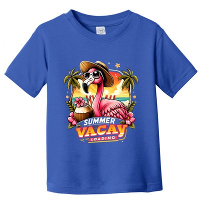 Summer Vacay Loading Hello Summer Cute Flamingo Family Trip Gift Toddler T-Shirt