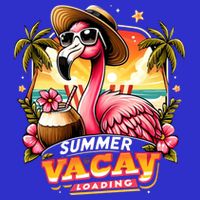 Summer Vacay Loading Hello Summer Cute Flamingo Family Trip Gift Zip Tote Bag