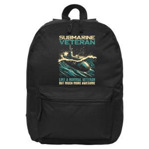 Submarine Veteran Like Normal Veteran But Much More Awesome 16 in Basic Backpack