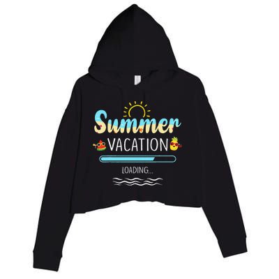 Summer Vacation Loading Last Day Of School Teacher Gift Crop Fleece Hoodie