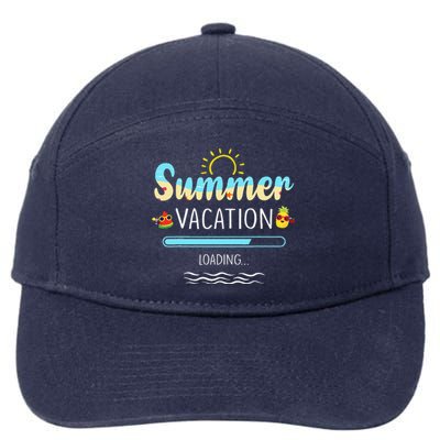 Summer Vacation Loading Last Day Of School Teacher Gift 7-Panel Snapback Hat