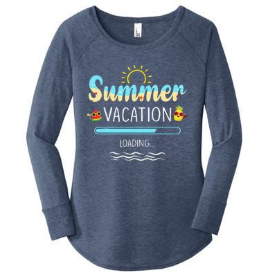 Summer Vacation Loading Last Day Of School Teacher Gift Women's Perfect Tri Tunic Long Sleeve Shirt