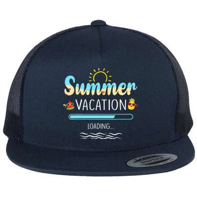 Summer Vacation Loading Last Day Of School Teacher Gift Flat Bill Trucker Hat