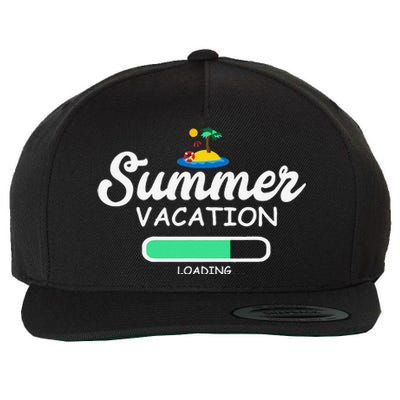 Summer Vacation Loading Last Day Of School Teacher Wool Snapback Cap