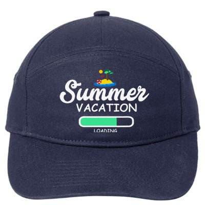 Summer Vacation Loading Last Day Of School Teacher 7-Panel Snapback Hat