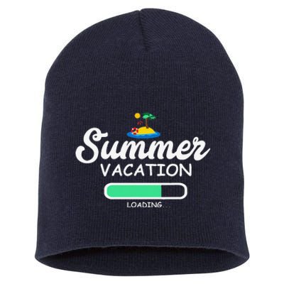 Summer Vacation Loading Last Day Of School Teacher Short Acrylic Beanie