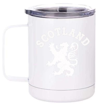 Scotland Vintage Lion Scottish Pride Gift Uk Cute Gift 12 oz Stainless Steel Tumbler Cup