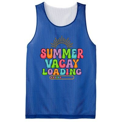 Summer Vacay Loading Last Day Of School Colorful Teacher Great Gift Mesh Reversible Basketball Jersey Tank