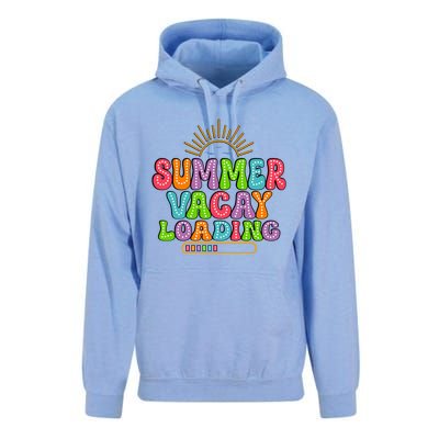 Summer Vacay Loading Last Day Of School Colorful Teacher Great Gift Unisex Surf Hoodie