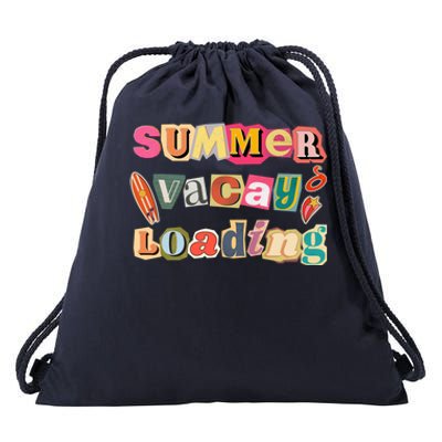 Summer Vacay Loading Last Day Of School 2024 Cool Gift Drawstring Bag