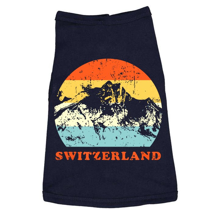 Switzerland Vintage Mountains Swiss Souvenir Gift Doggie Tank