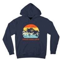 Switzerland Vintage Mountains Swiss Souvenir Gift Hoodie