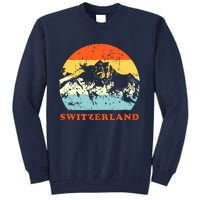 Switzerland Vintage Mountains Swiss Souvenir Gift Tall Sweatshirt