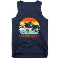 Switzerland Vintage Mountains Swiss Souvenir Gift Tank Top