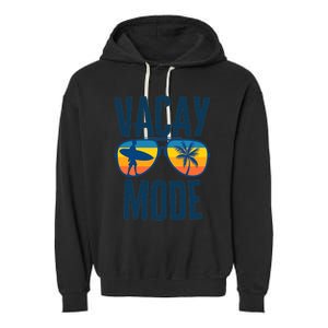 Summer Vacay Mode Matching Family Vacation Beach Trip Garment-Dyed Fleece Hoodie