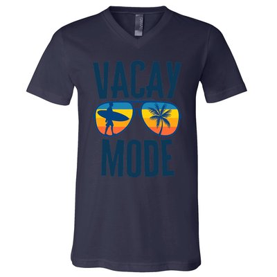 Summer Vacay Mode Matching Family Vacation Beach Trip V-Neck T-Shirt