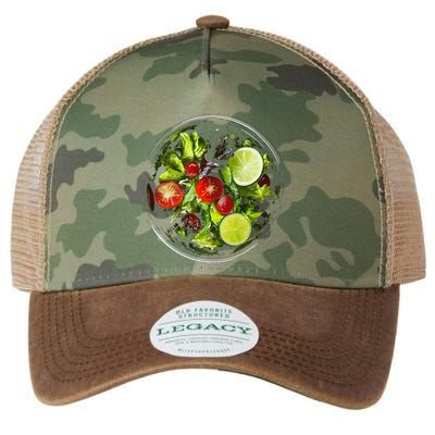 Saladkit Vegetable Motif Illustration Salad Kit Legacy Tie Dye Trucker Hat