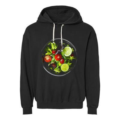 Saladkit Vegetable Motif Illustration Salad Kit Garment-Dyed Fleece Hoodie