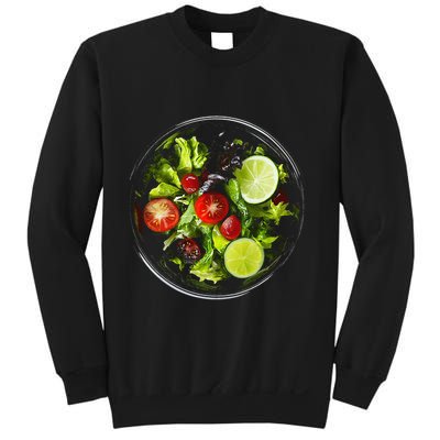 Saladkit Vegetable Motif Illustration Salad Kit Sweatshirt