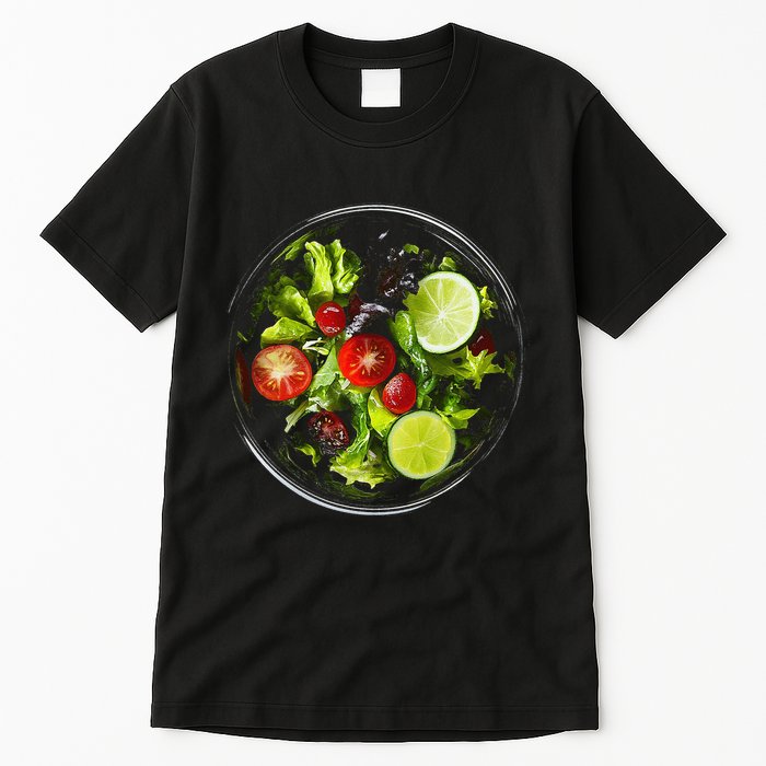 Saladkit Vegetable Motif Illustration Salad Kit Tall T-Shirt