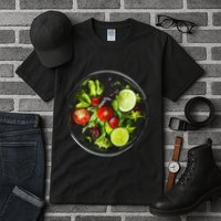 Saladkit Vegetable Motif Illustration Salad Kit Tall T-Shirt