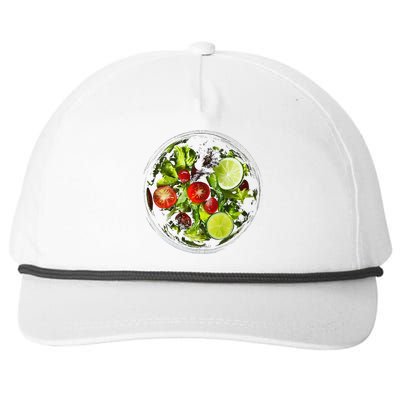 Saladkit Vegetable Motif Illustration Salad Kit Snapback Five-Panel Rope Hat