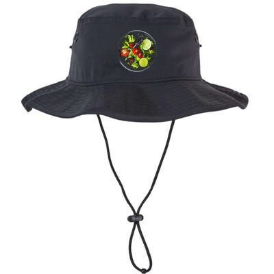 Saladkit Vegetable Motif Illustration Salad Kit Bucket Hat