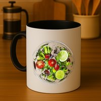 Saladkit Vegetable Motif Illustration Salad Kit Mug