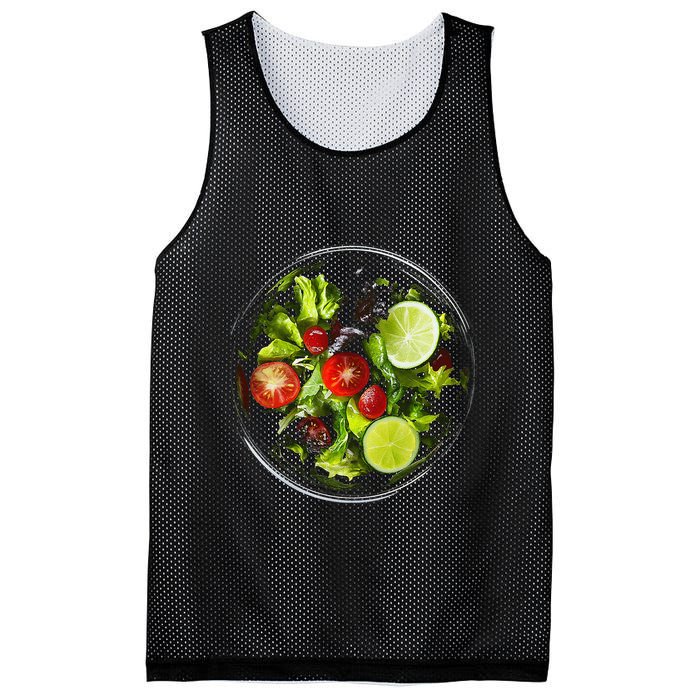 Saladkit Vegetable Motif Illustration Salad Kit Mesh Reversible Basketball Jersey Tank