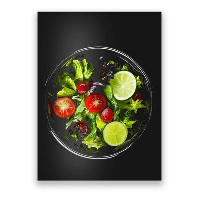 Saladkit Vegetable Motif Illustration Salad Kit Poster
