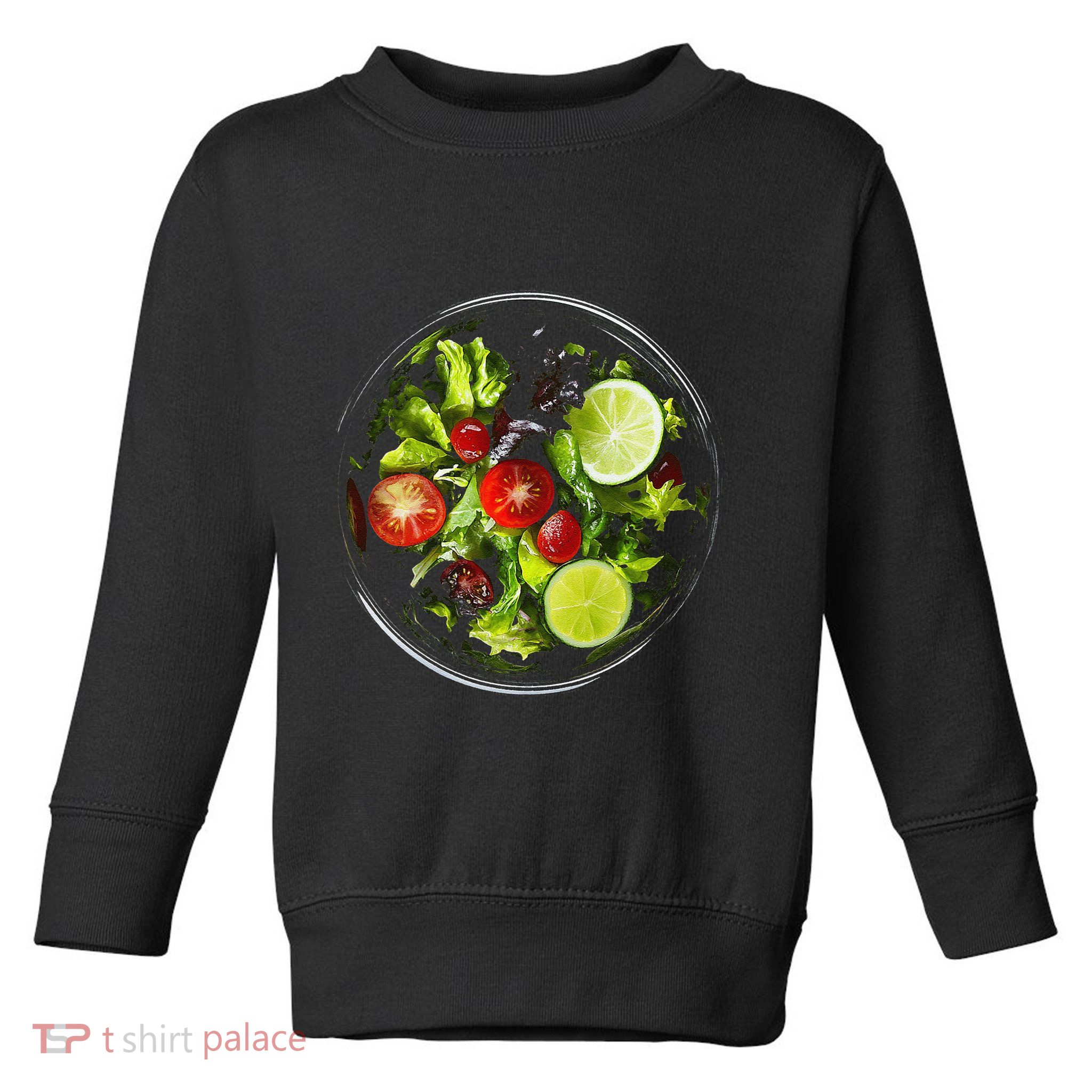 Saladkit Vegetable Motif Illustration Salad Kit Toddler Sweatshirt