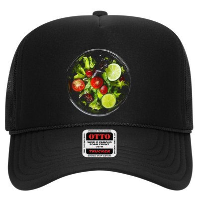 Saladkit Vegetable Motif Illustration Salad Kit Trucker Hat