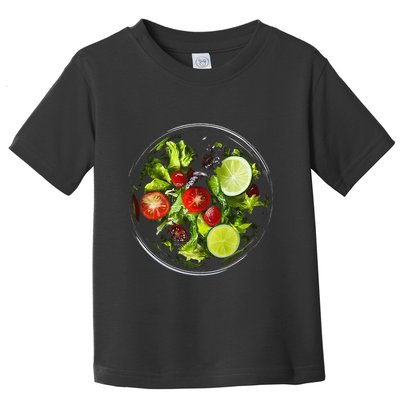 Saladkit Vegetable Motif Illustration Salad Kit Toddler T-Shirt