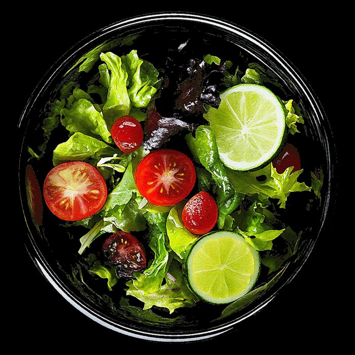 Saladkit Vegetable Motif Illustration Salad Kit Visor