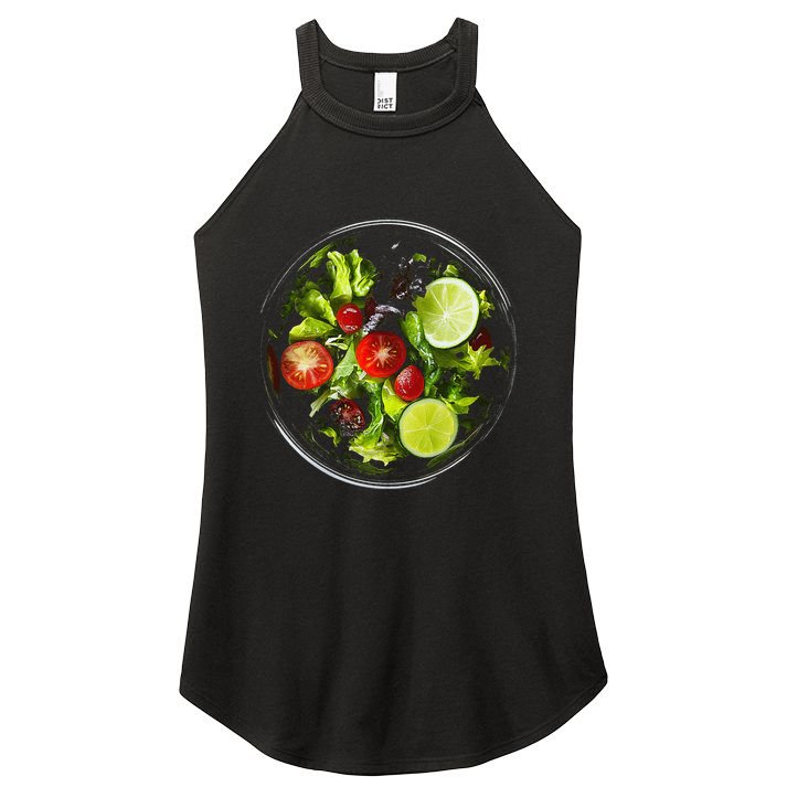 Saladkit Vegetable Motif Illustration Salad Kit Women's Perfect Tri Rocker Tank
