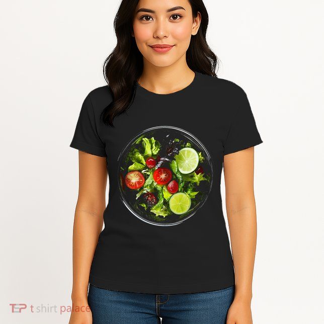 Saladkit Vegetable Motif Illustration Salad Kit Womens T-Shirt