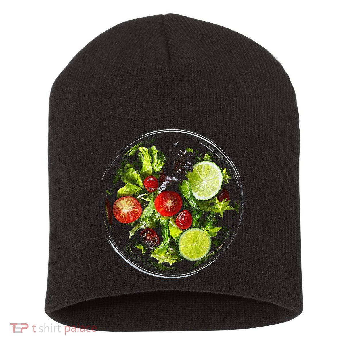 Saladkit Vegetable Motif Illustration Salad Kit Short Acrylic Beanie