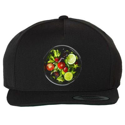 Saladkit Vegetable Motif Illustration Salad Kit Wool Snapback Cap