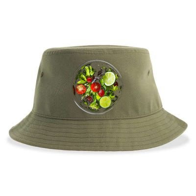 Saladkit Vegetable Motif Illustration Salad Kit Sustainable Bucket Hat