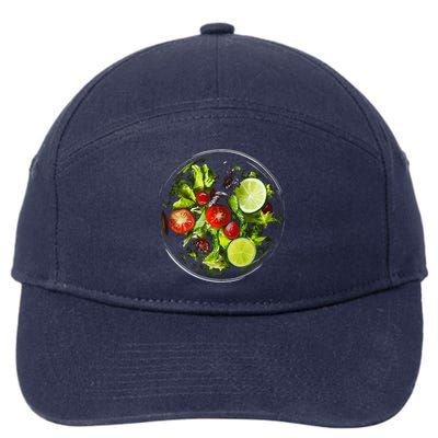 Saladkit Vegetable Motif Illustration Salad Kit 7-Panel Snapback Hat