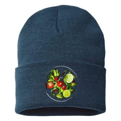 Saladkit Vegetable Motif Illustration Salad Kit Sustainable Knit Beanie