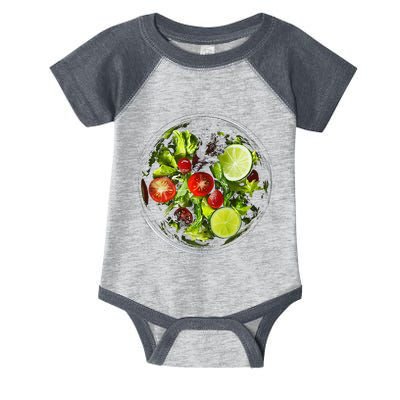 Saladkit Vegetable Motif Illustration Salad Kit Infant Baby Jersey Bodysuit