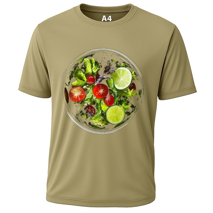 Saladkit Vegetable Motif Illustration Salad Kit Cooling Performance Crew T-Shirt