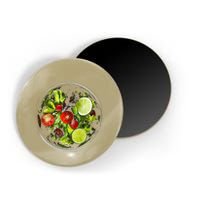 Saladkit Vegetable Motif Illustration Salad Kit Magnet