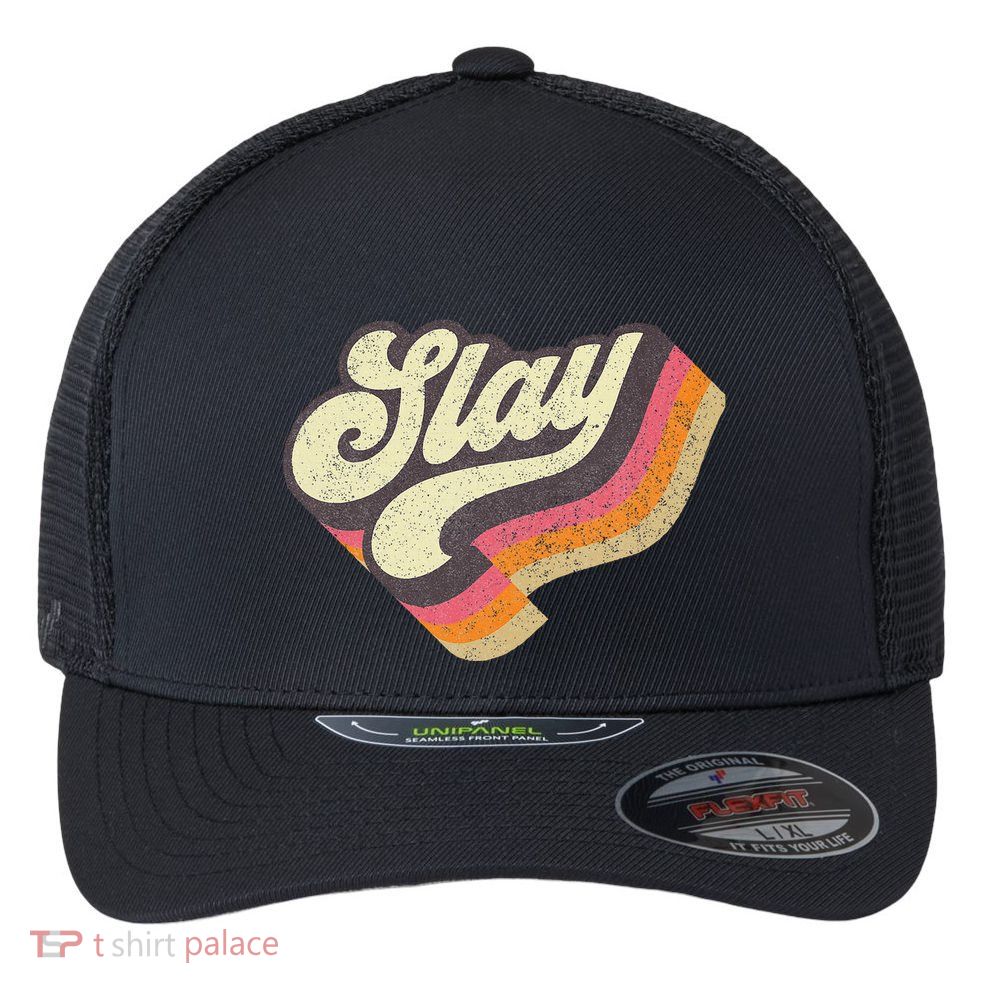 Slayinternet Viral Meme Dank Slang Vintage Style Retro Flexfit Unipanel Trucker Cap