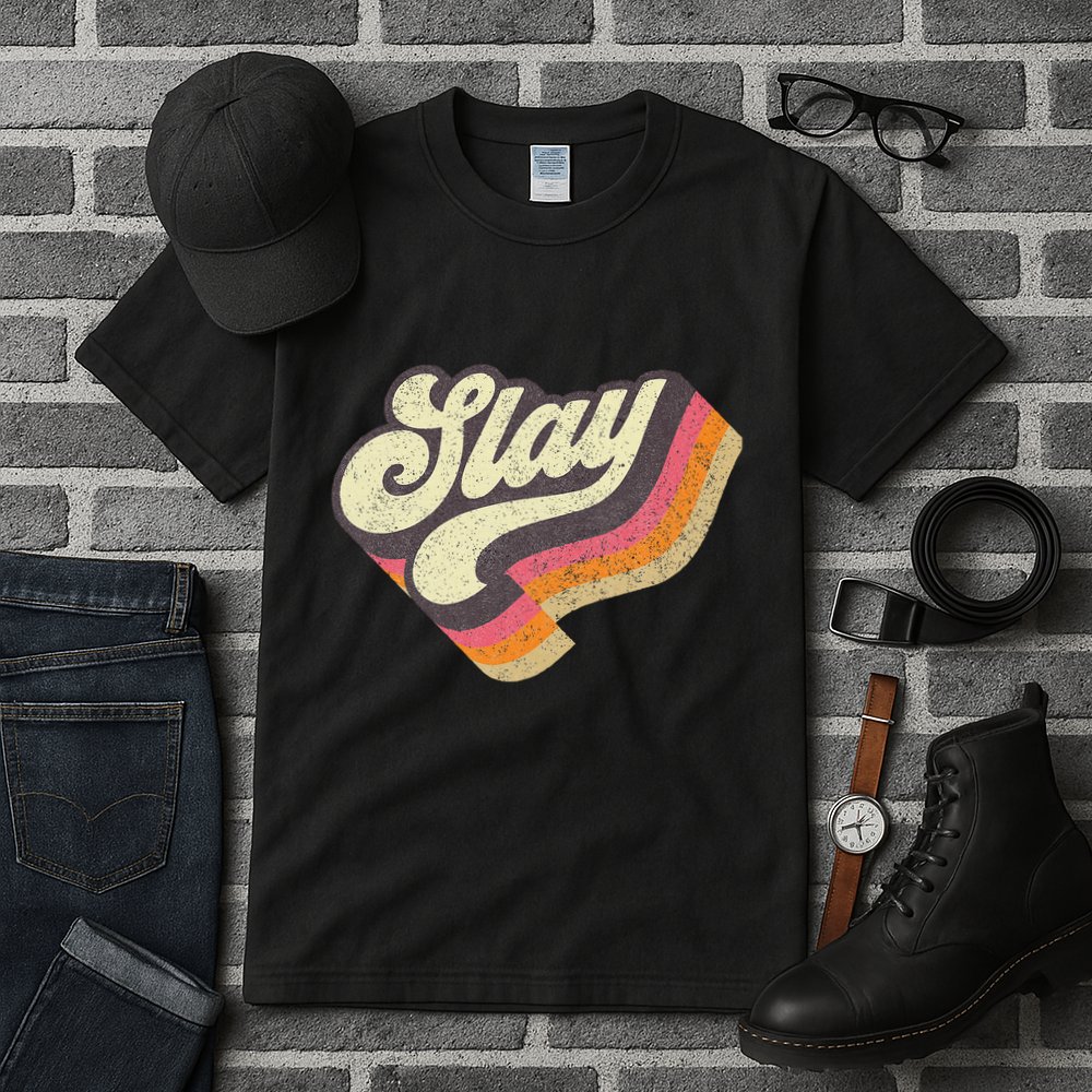 Slayinternet Viral Meme Dank Slang Vintage Style Retro Tall T-Shirt