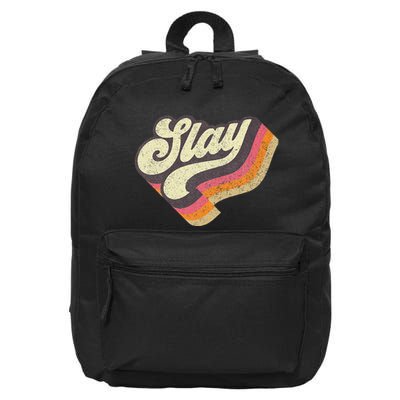 Slayinternet Viral Meme Dank Slang Vintage Style Retro 16 in Basic Backpack